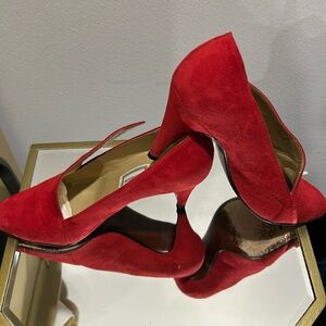 Vintage Gianni Versace Red Suede Shoes!